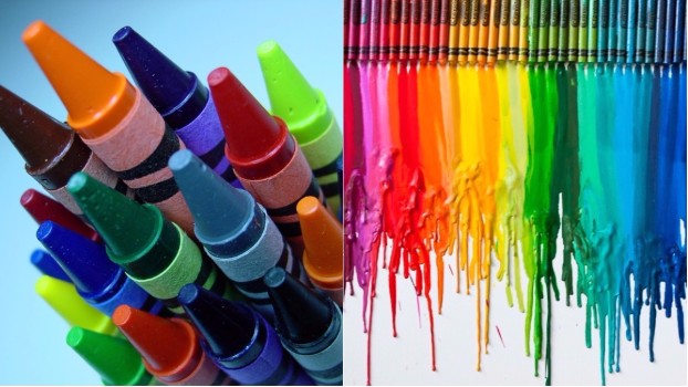 Artă nonconformistă! Creioane colorate topite